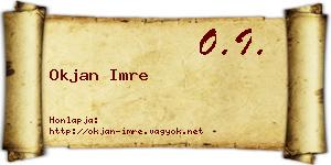 Okjan Imre névjegykártya
